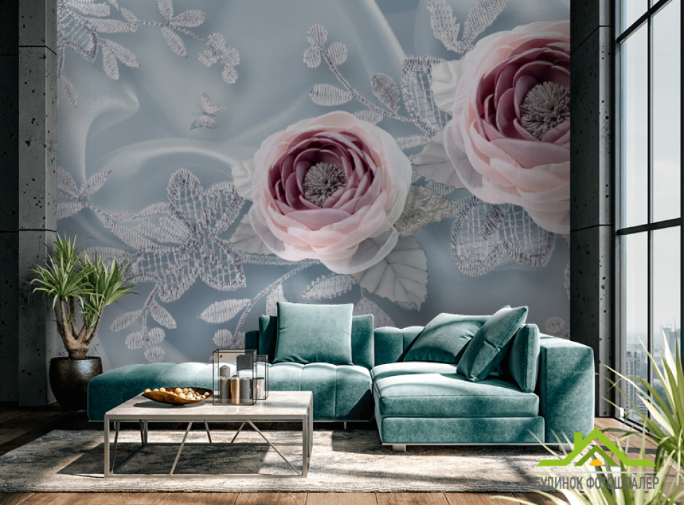 выбрать Фотошпалери Тканинні 3д квіти Фотошпалери квіти 3d на стіну