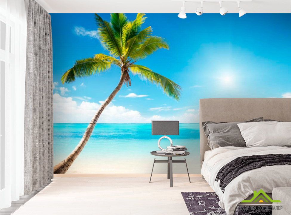 выбрать Фотообои Пальма, солнце, пляж Фотообои Пляж на стену