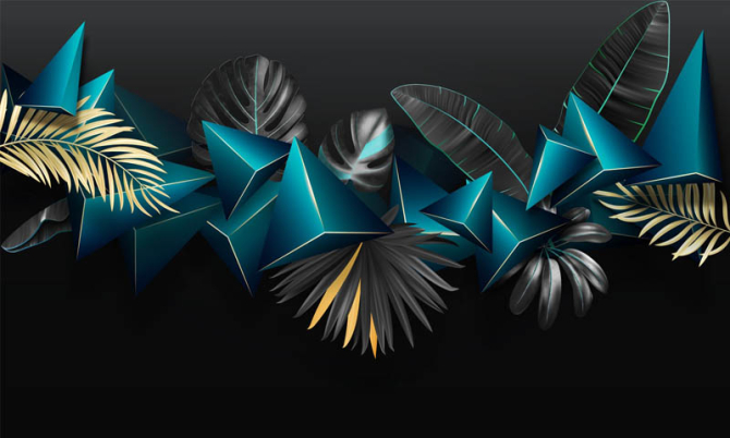 Фотообои тропические листья