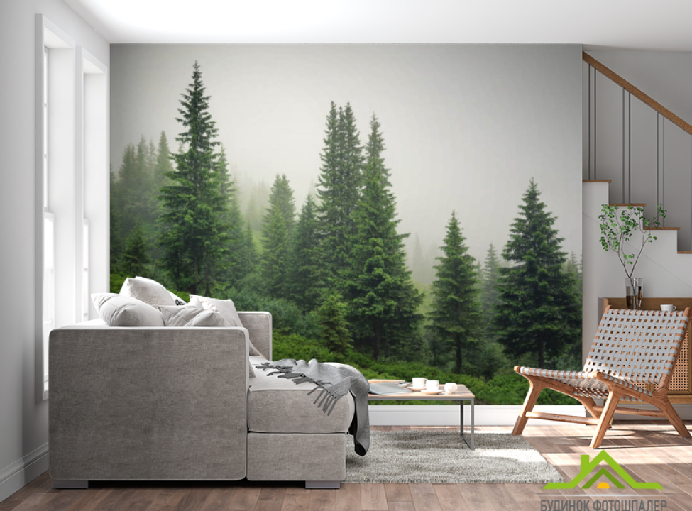 выбрать Фотошпалери ліс в тумані Фотошпалери різні на стіну