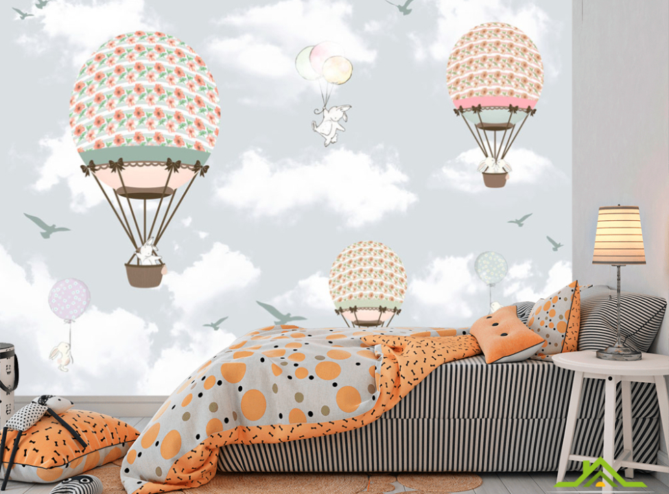 выбрать Фотошпалери Повітряні кулі Фотошпалери діти на стіну