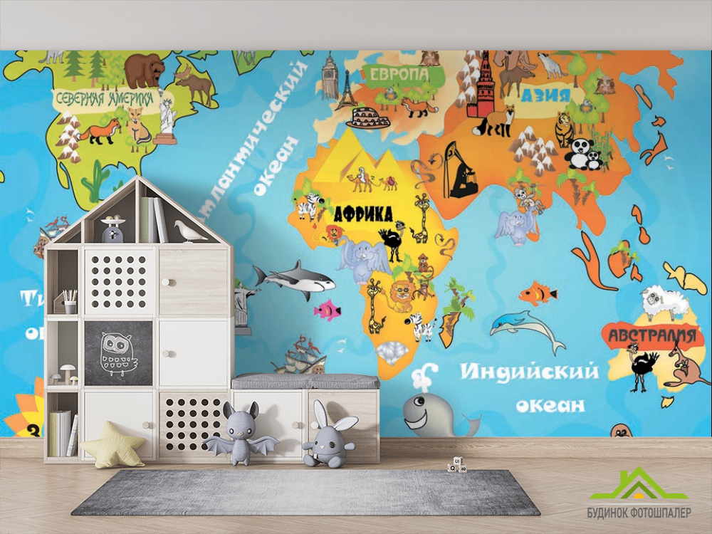 Фотошпалери Дитяча карта