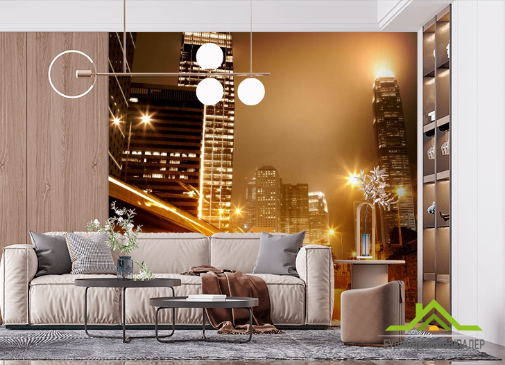 Фотообои Улица ночного города