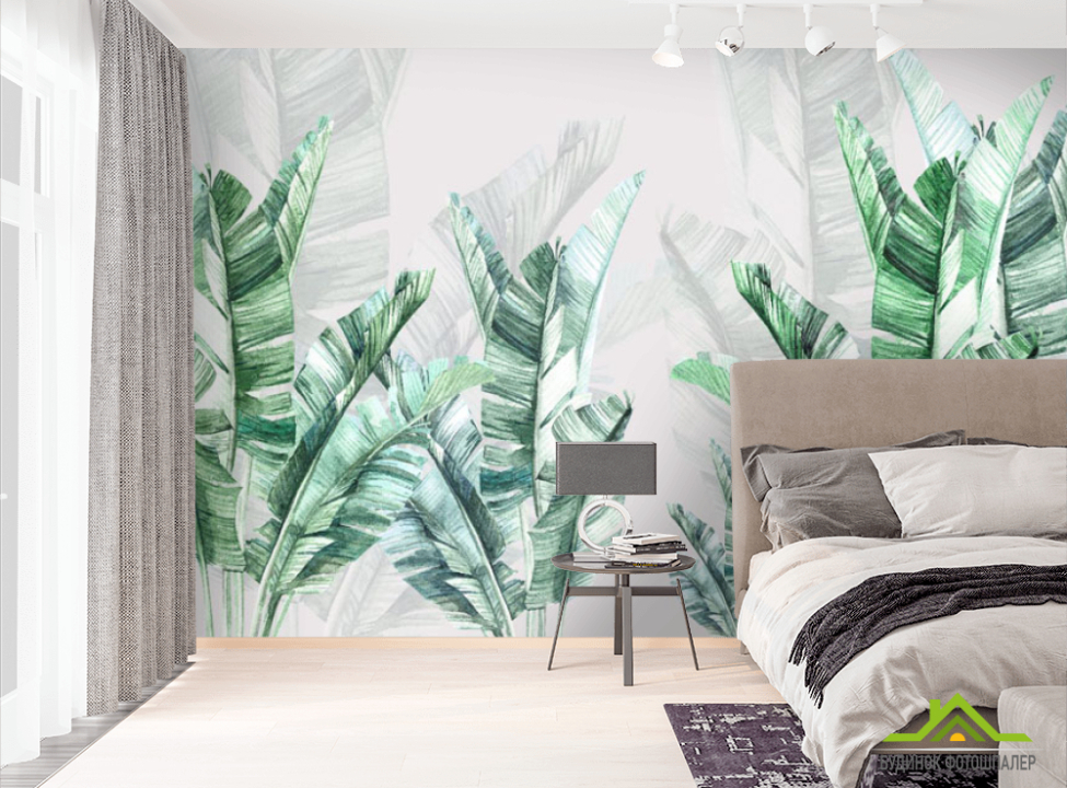 выбрать Фотообои Листья банановые Фотообои тропические листья на стену