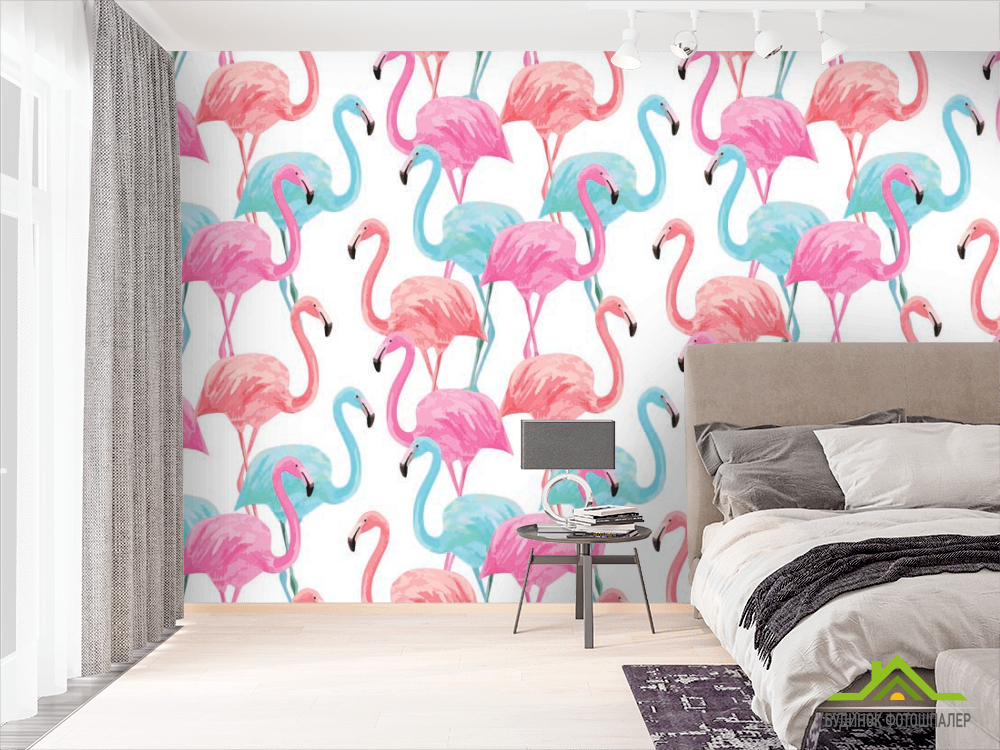 Фотообои Фламинго