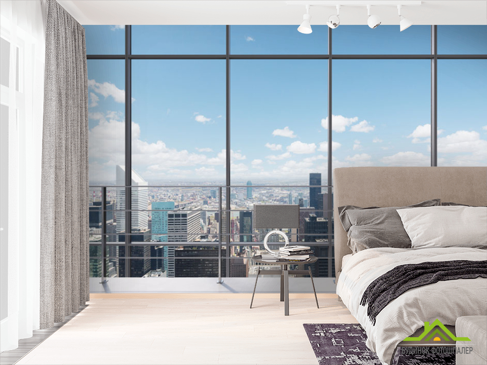 Фотошпалери Вид з вікна на місто