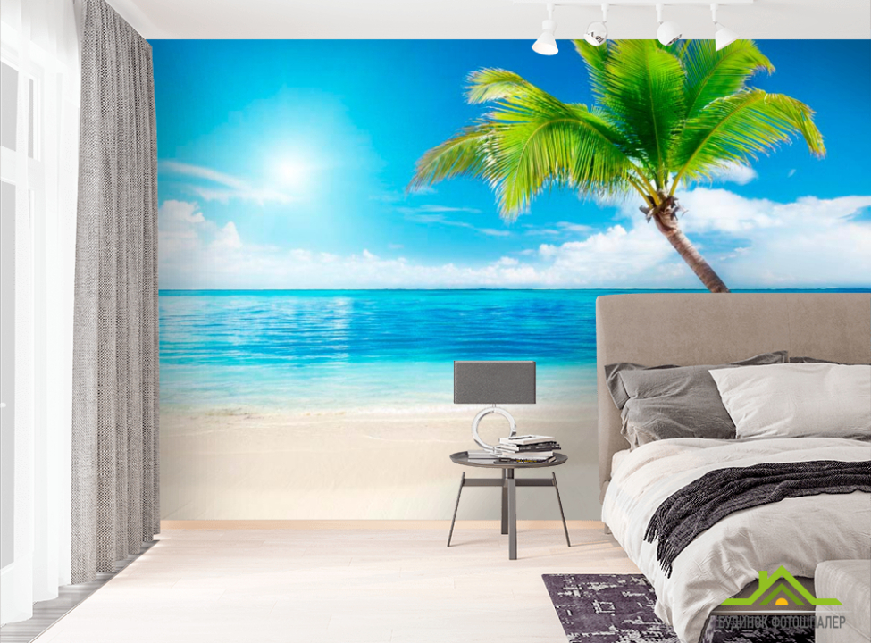 выбрать Фотообои Пляж, пальма, штиль Фотообои Пляж на стену