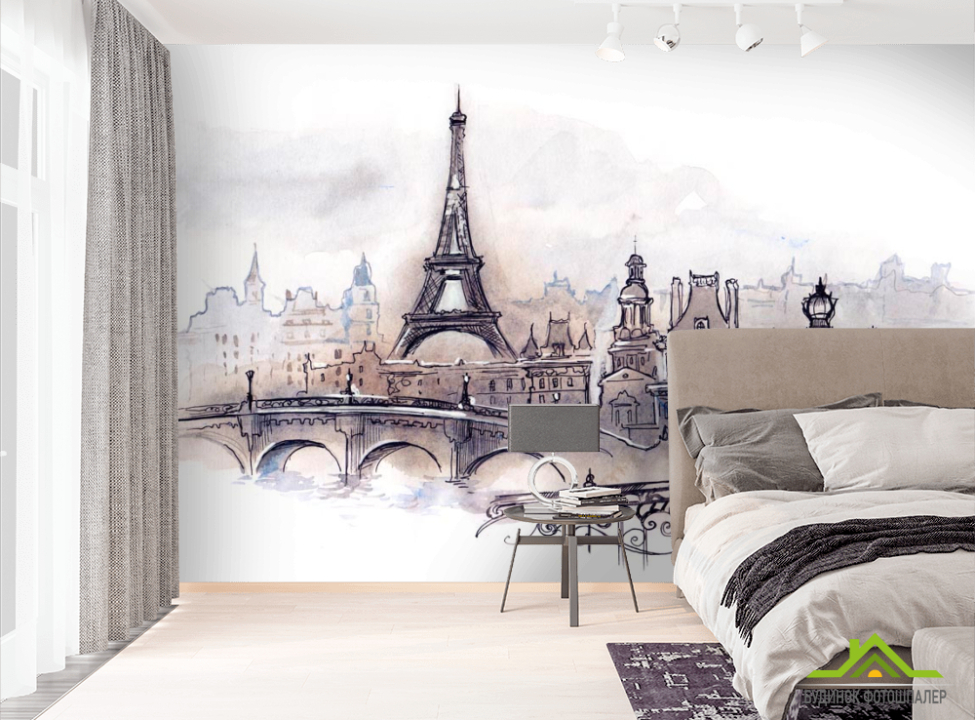 выбрать Фотошпалери Париж Фотошпалери Ілюстрації на стіну