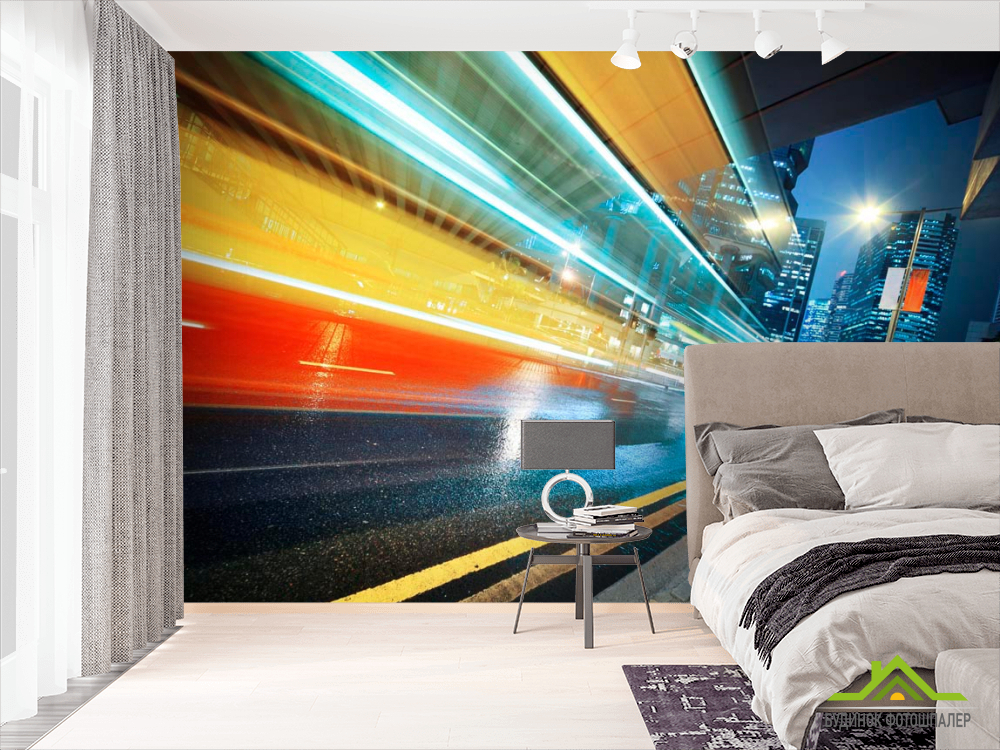 Фотошпалери Вогні на дорозі