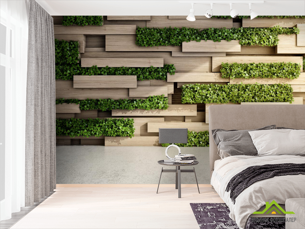 Фотообои дерево и зелень 3Д