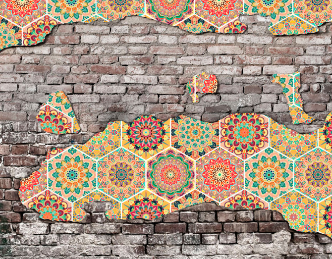 Фотообои Индийские мотивы на стене