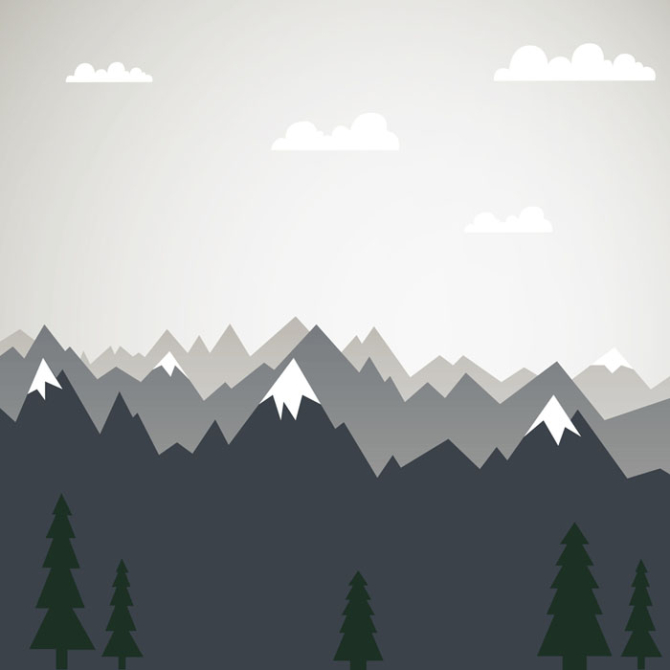 Фотообои Векторные горы в детскую