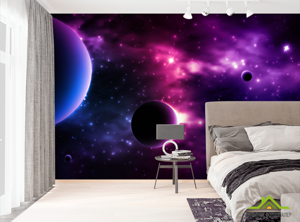 выбрать Фотошпалери яскравий космос Фотошпалери Космос на стіну