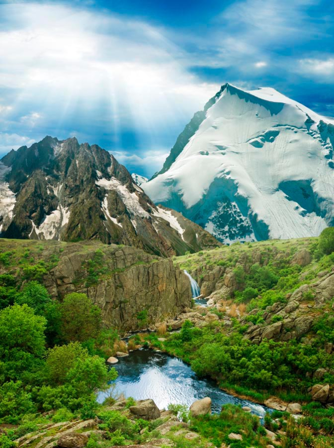 Фотообои Две скалы, вода