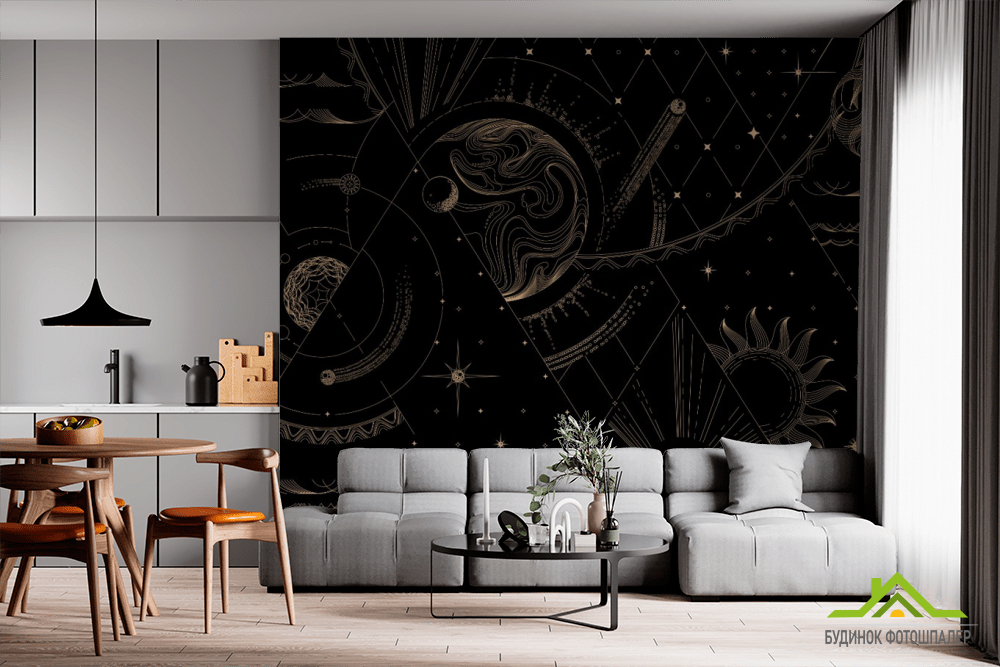 Фотообои Восточный узор в стиле line art