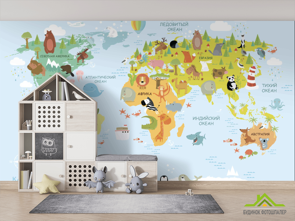Шпалери в дитячу Карта