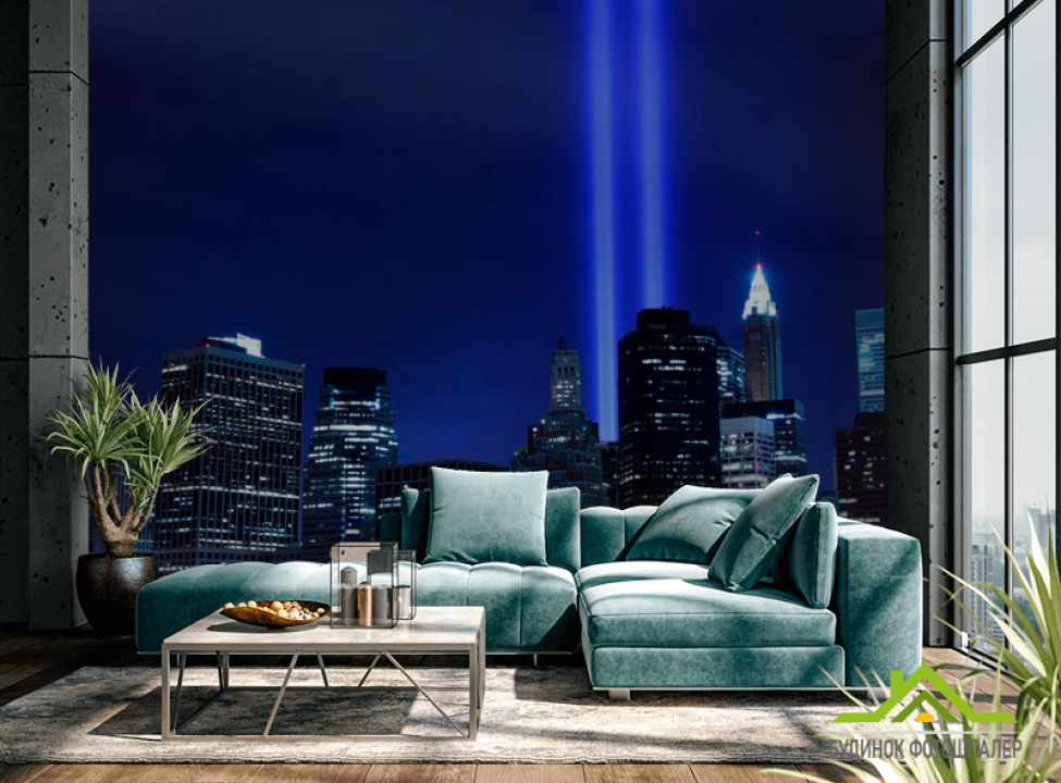 выбрать Фотообои Высотки New Yorkа ловят лучи Фотообои Нью Йорк на стену