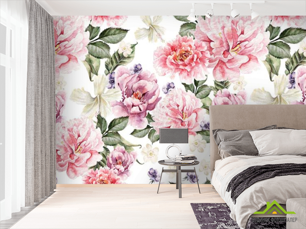 Фотообои Цветы в стиле прованс