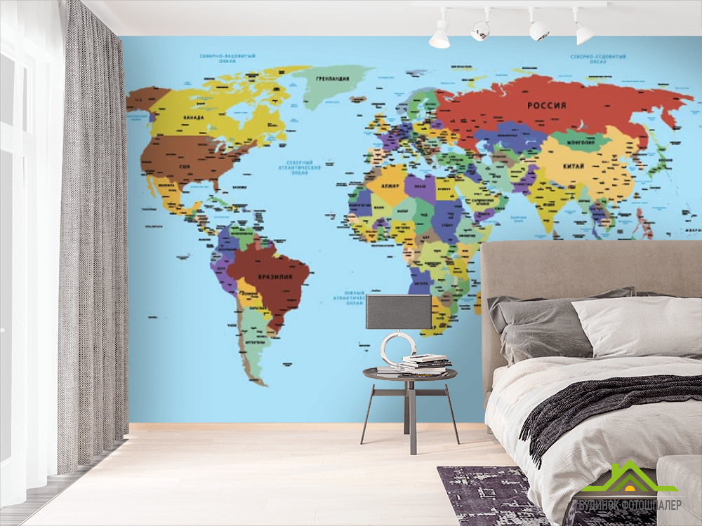 Фотошпалери Карта світу