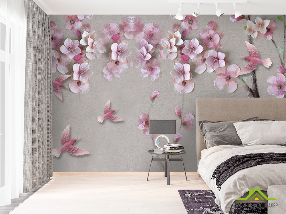 Фотошпалери Рожева гілка сакури