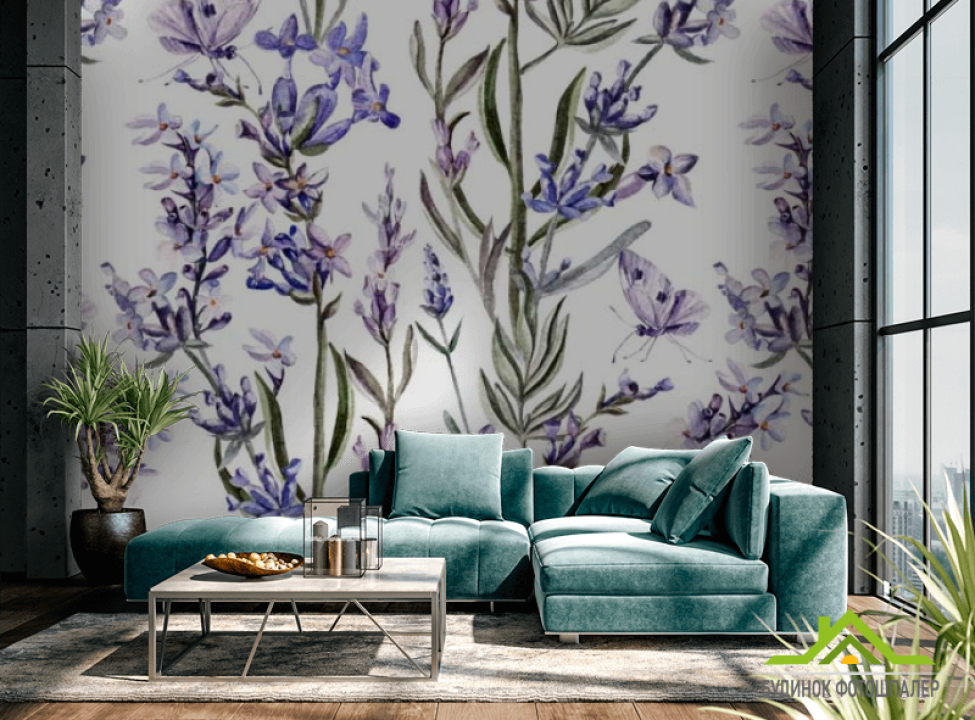 выбрать Фотообои Паттерн из лаванды Фотообои Прованс на стену