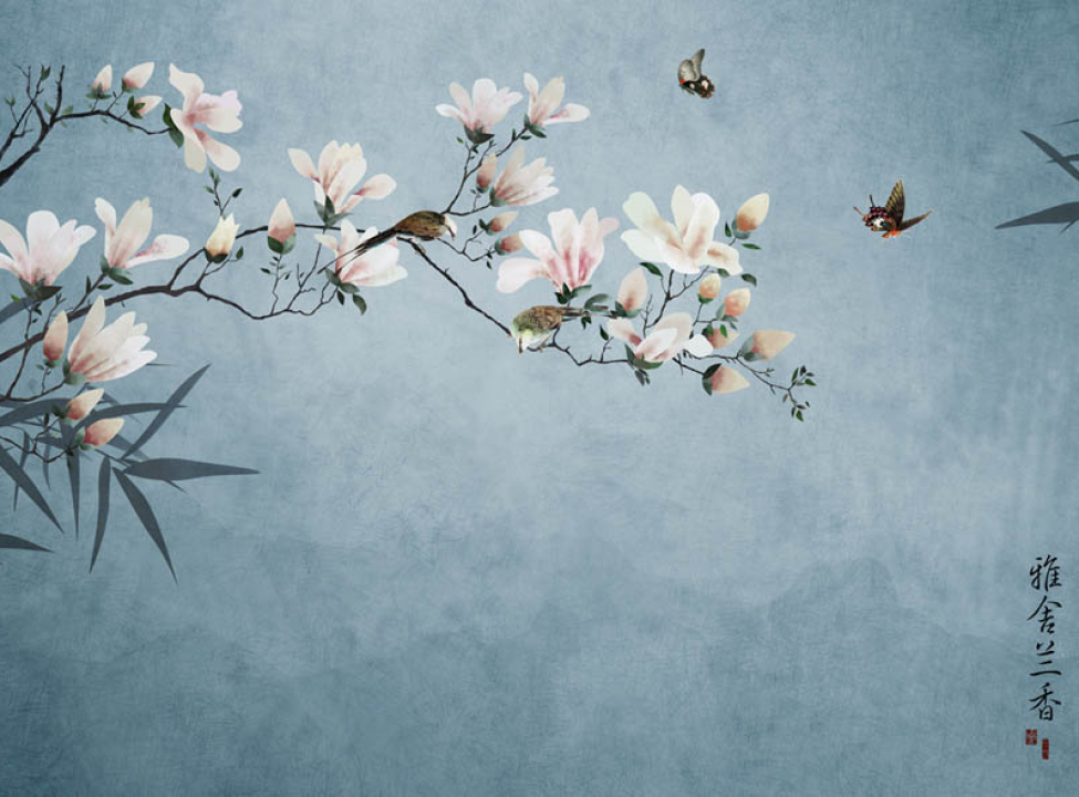 выбрать Фотошпалери Магнолія в східному стилі Фотообої по стилю на стіну