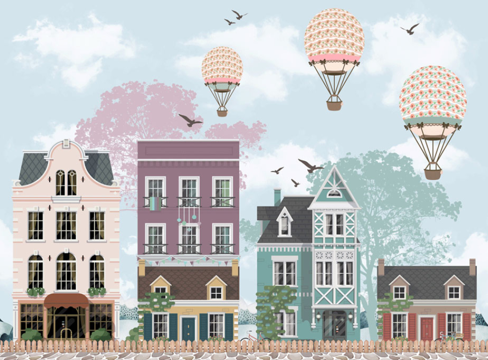 выбрать Фотообои Домики векторные Фотообои Little kids на стену