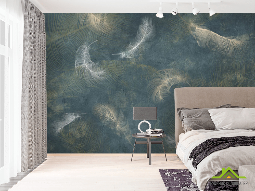 Фотошпалери абстрактне перо 3д