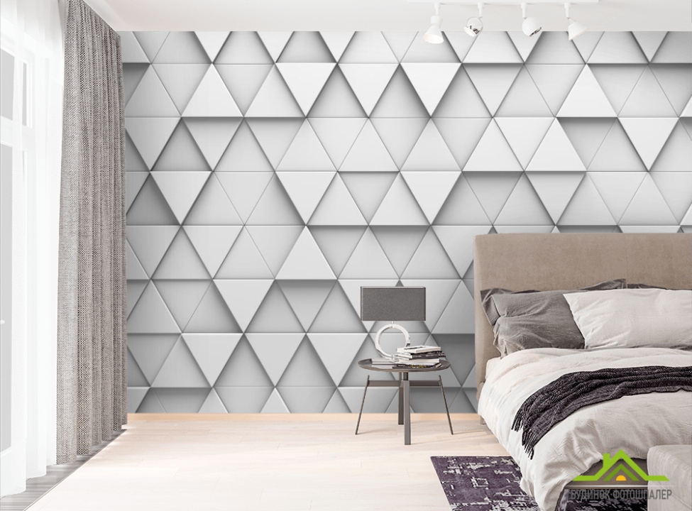 выбрать Фотообои выпуклые треугольники Фотообои Геометрия на стену