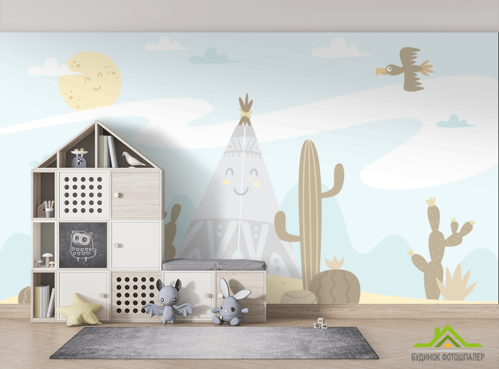 выбрать Фотообои Детские кактусы Фотообои в детскую на стену