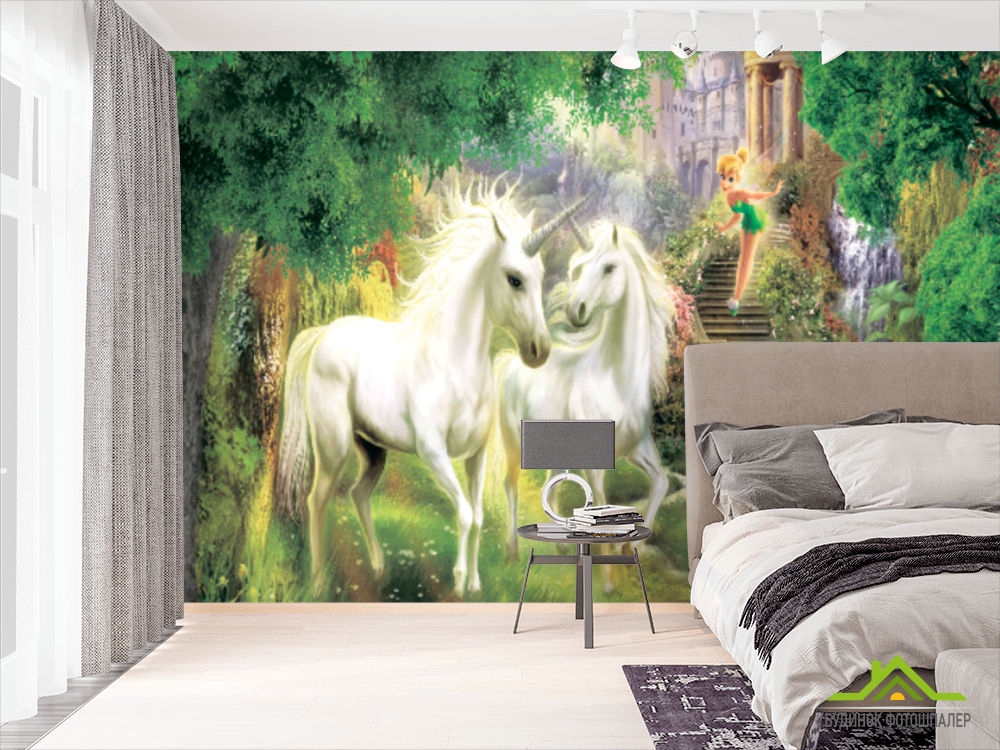 Фотошпалери Єдинороги в лісі