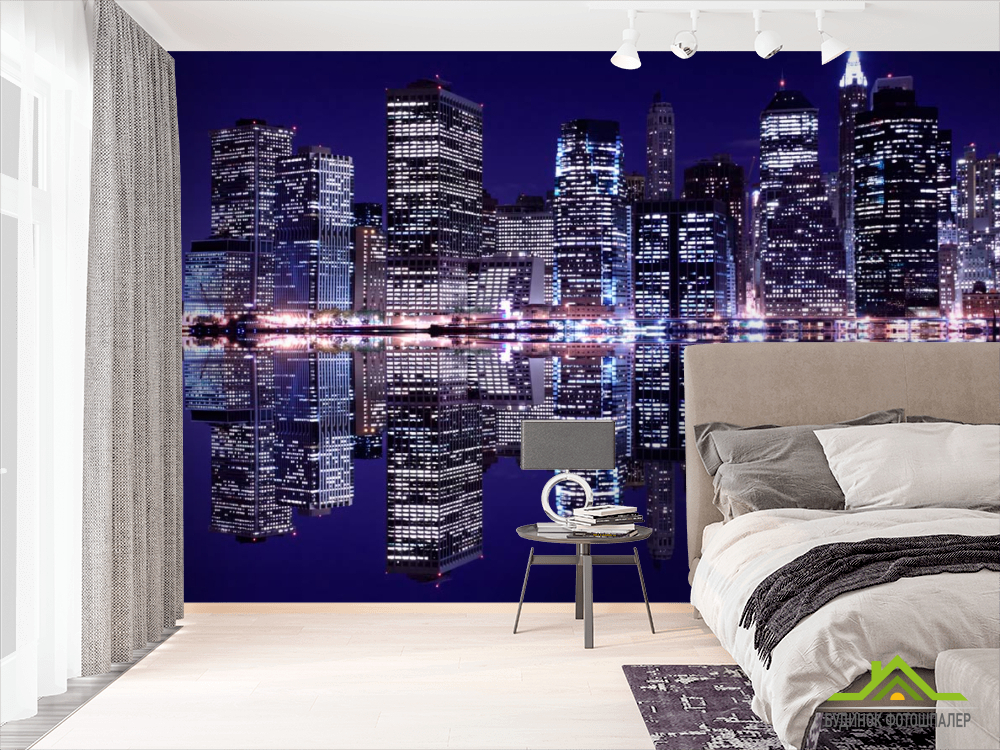 Фотообои Отражение New Yorkа в воде