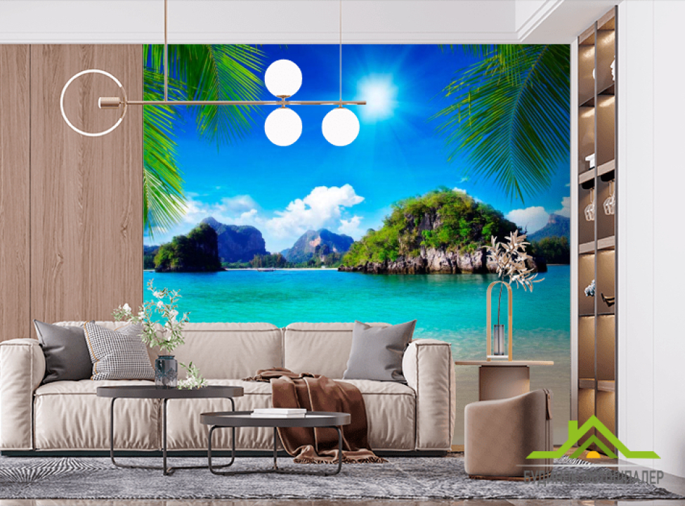 выбрать Фотообои Скала в море Фотообои Море на стену