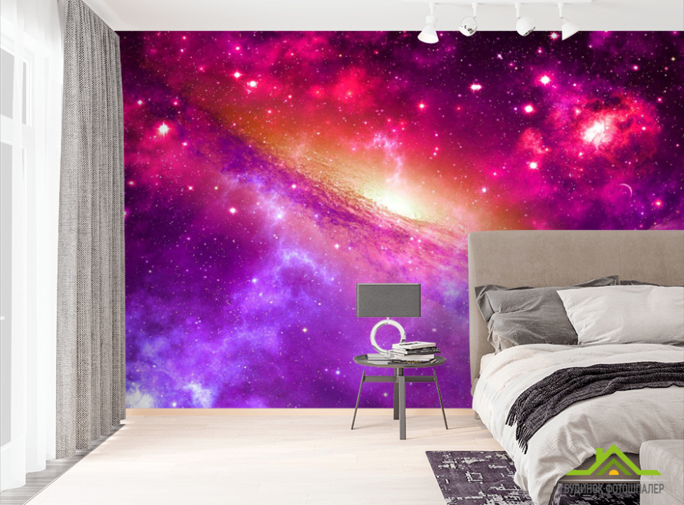 выбрать Фотошпалери фіолетове космічне небо  на стіну
