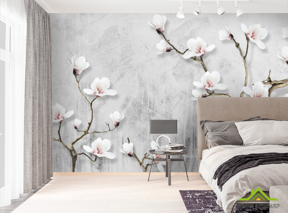 выбрать Фотошпалери гілки магнолії Фотошпалери Квіти на стіну