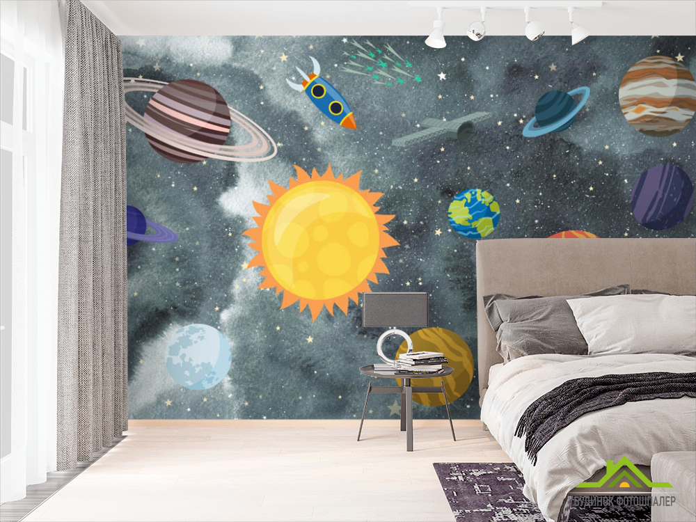 Фотошпалери ракети і космічні планети