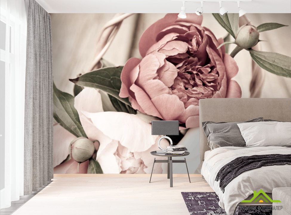 выбрать Фотообои крупные пионы Фотообои Цветы на стену