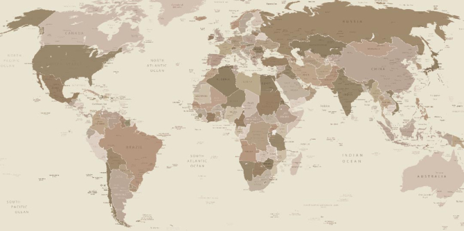 Фотообои Коричневая карта