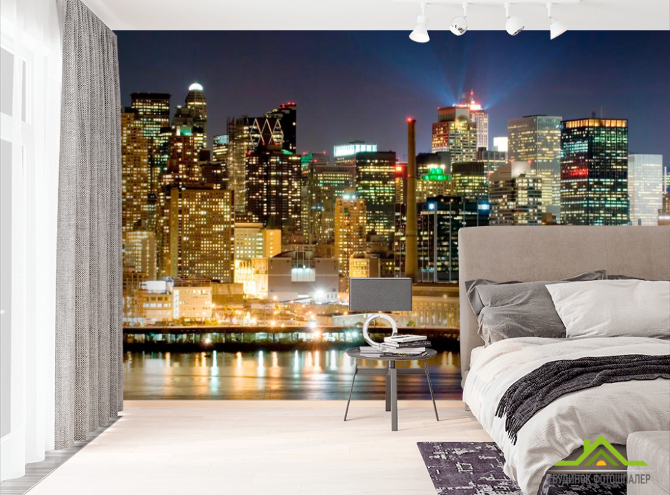 выбрать Фотошпалери Фотошпалери Яскраві вогні міста Фотошпалери Місто на стіну