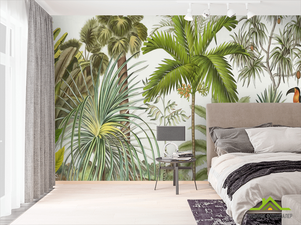 Фотошпалери тропіки і тукан