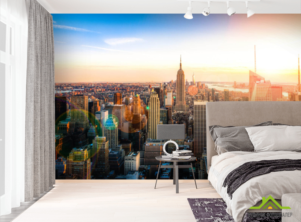 выбрать Фотообои Манхеттен на закате Фотообои Город на стену