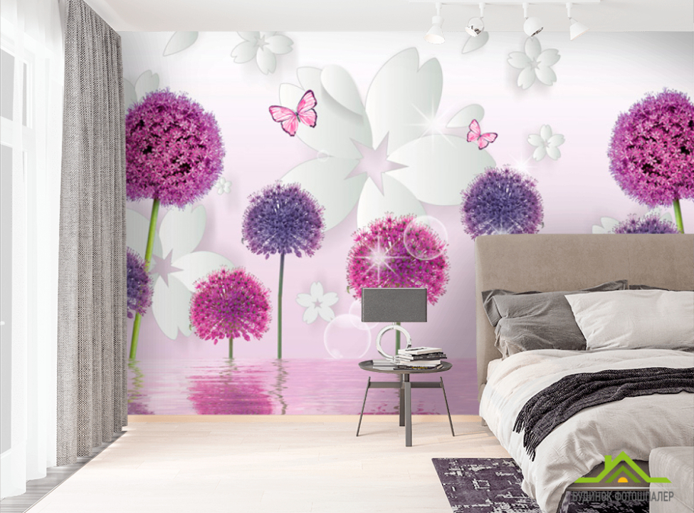 выбрать Фотошпалери 3д кульбаби Фотошпалери квіти 3d на стіну