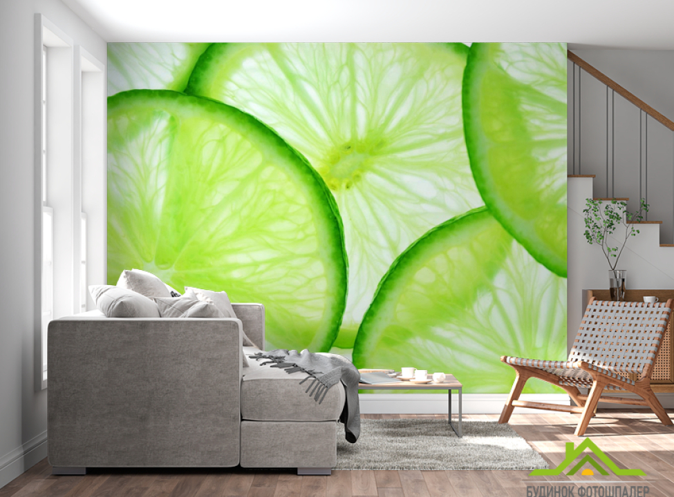 выбрать Фотообои дольки лайма Фотообои Еда и напитки на стену