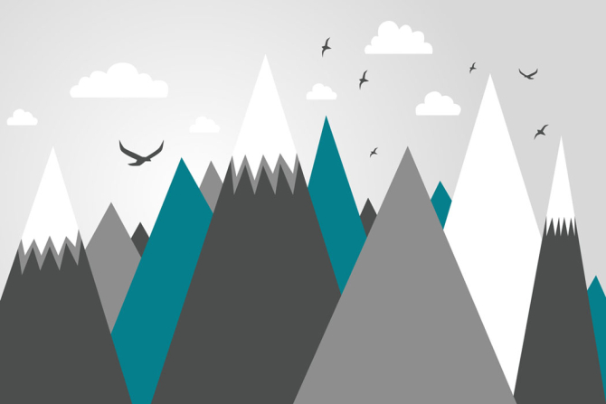 Фотообои Векторные горы