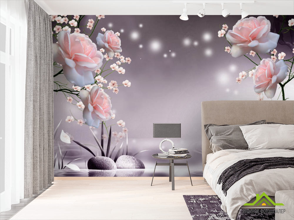 Фотошпалери 3D троянди