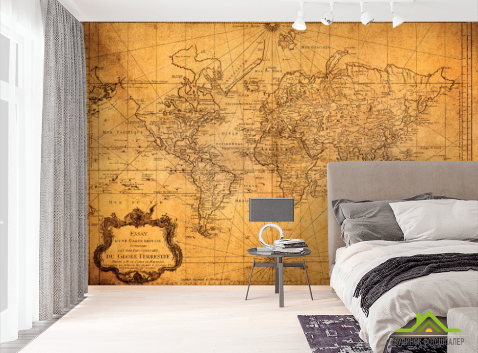 выбрать Фотообои старинная карта мира Фотообои разные на стену