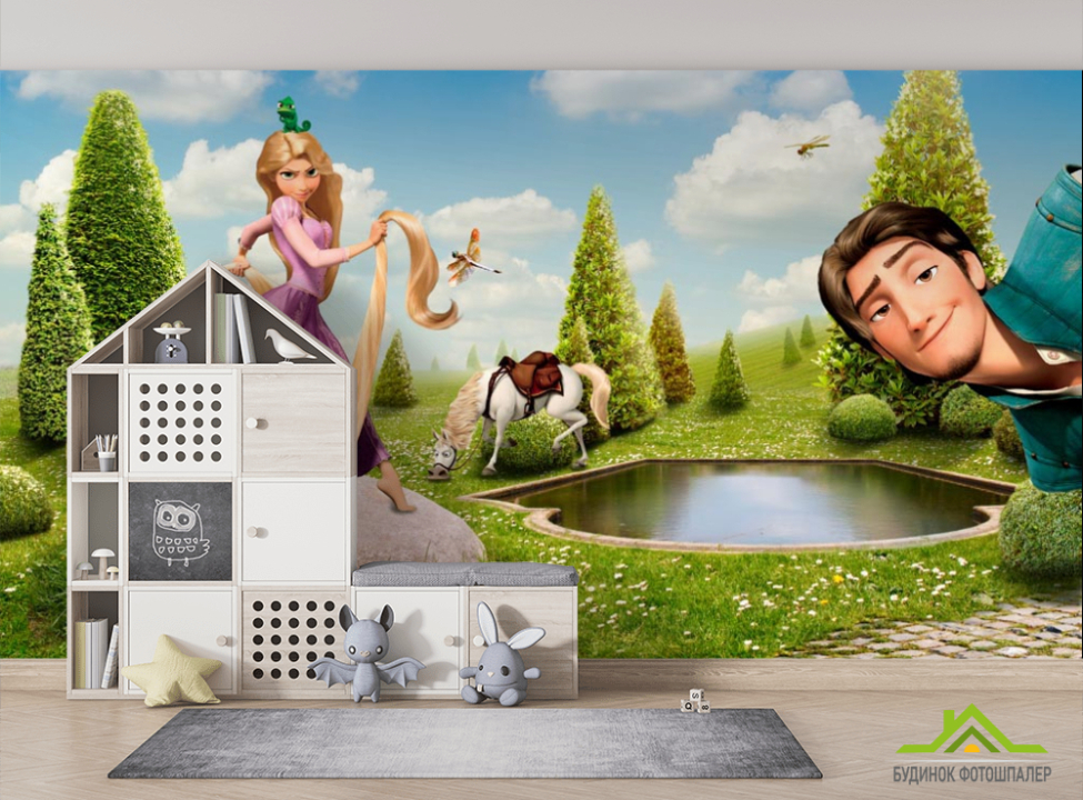 выбрать Фотошпалери Рапунсель в саду Фотошпалери Рапунцель на стіну
