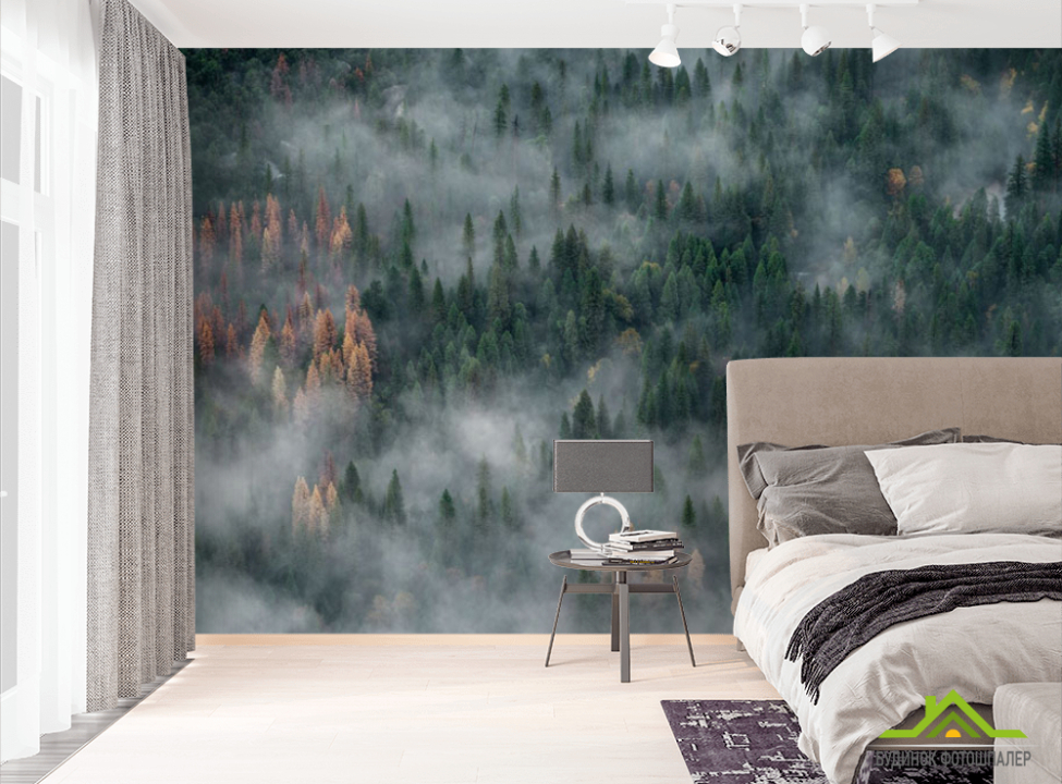 выбрать Фотошпалери туманні сосни Фотошпалери Природа на стіну