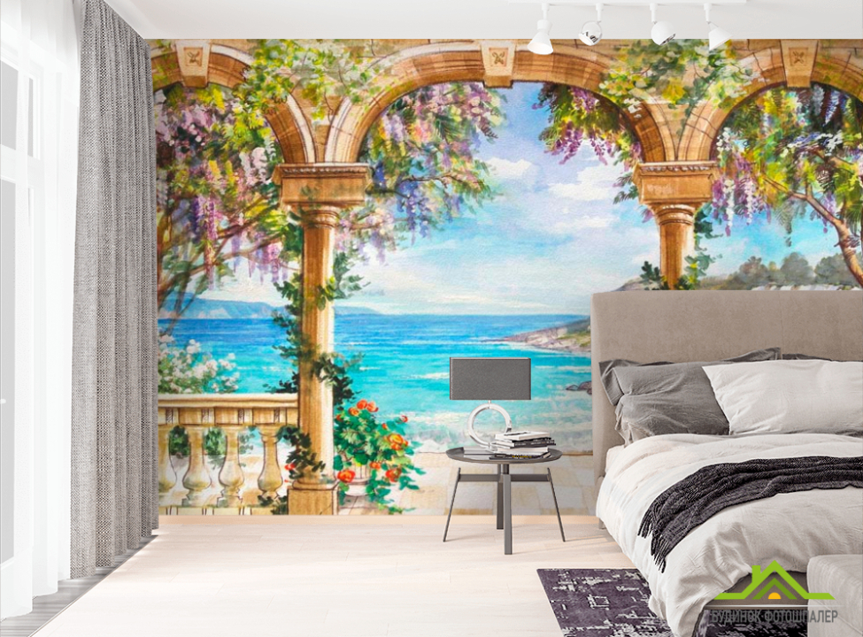 выбрать Фотошпалери Арка, водоспад Фотошпалери Фрески на стіну