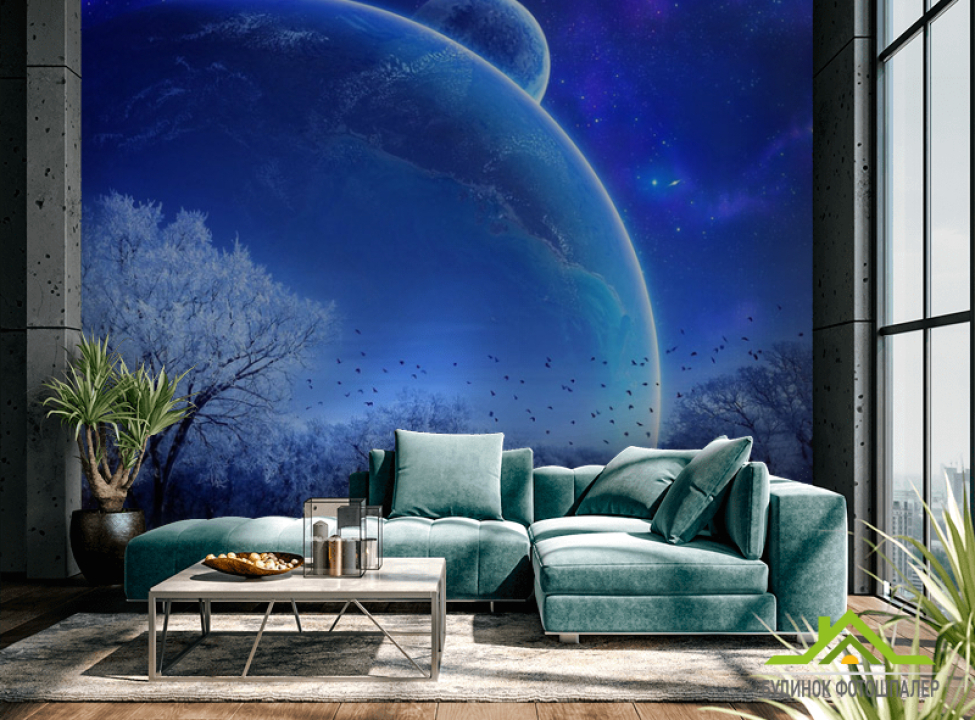 выбрать Фотошпалери Зимовий космос Фотошпалери Космос на стіну